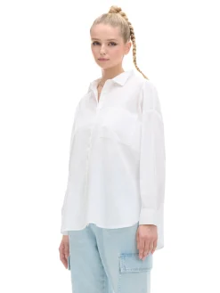 Bawełniana biała koszula oversize