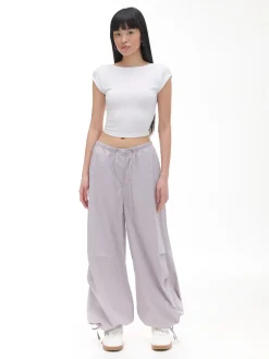 Bawełniane spodnie wide leg
