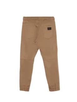 Beżowe joggery z kieszeniami cargo