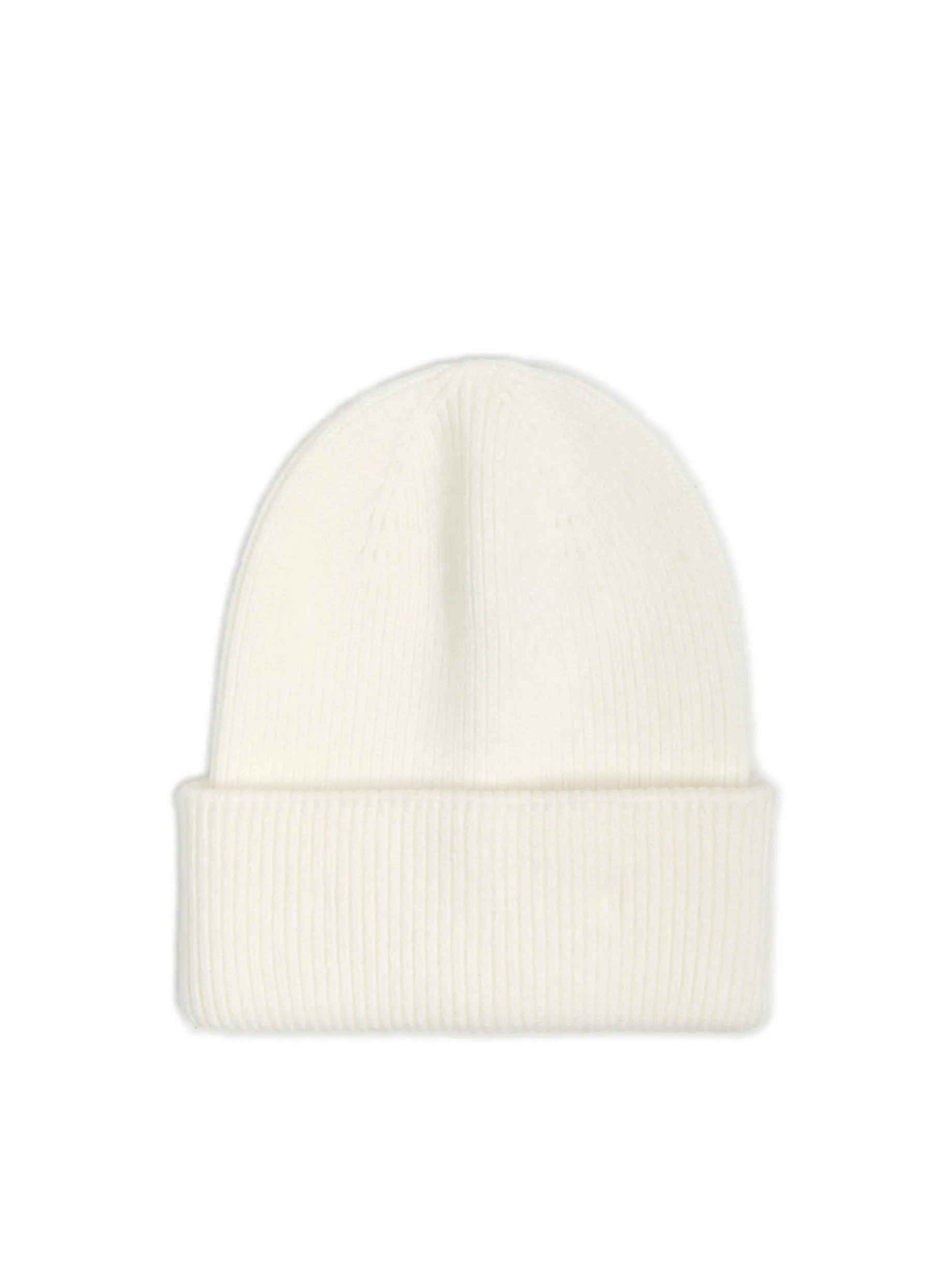 Biała czapka beanie z dodatkiem wiskozy