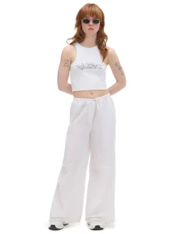 Białe spodnie wide leg