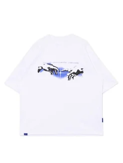 Biały T-shirt z nadrukiem Baltic Games