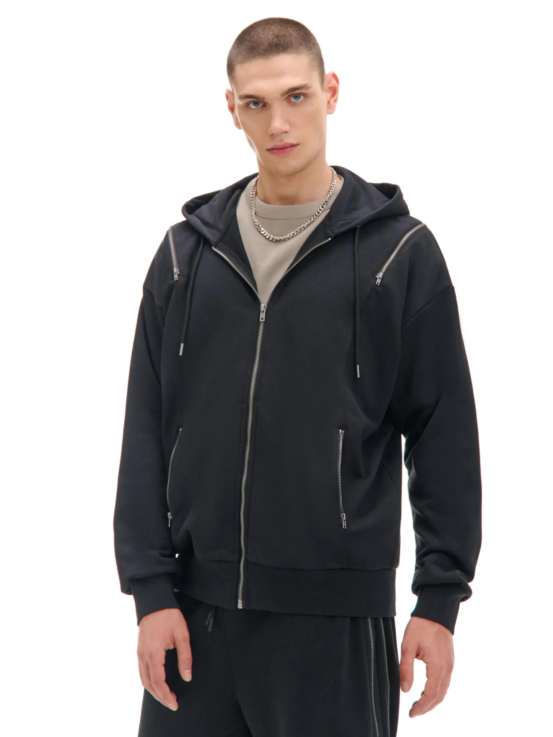 Bluza z zamkami przy rękawach UNISEX