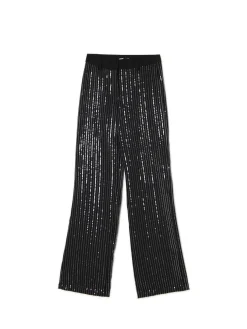 Cekinowe spodnie tailoring