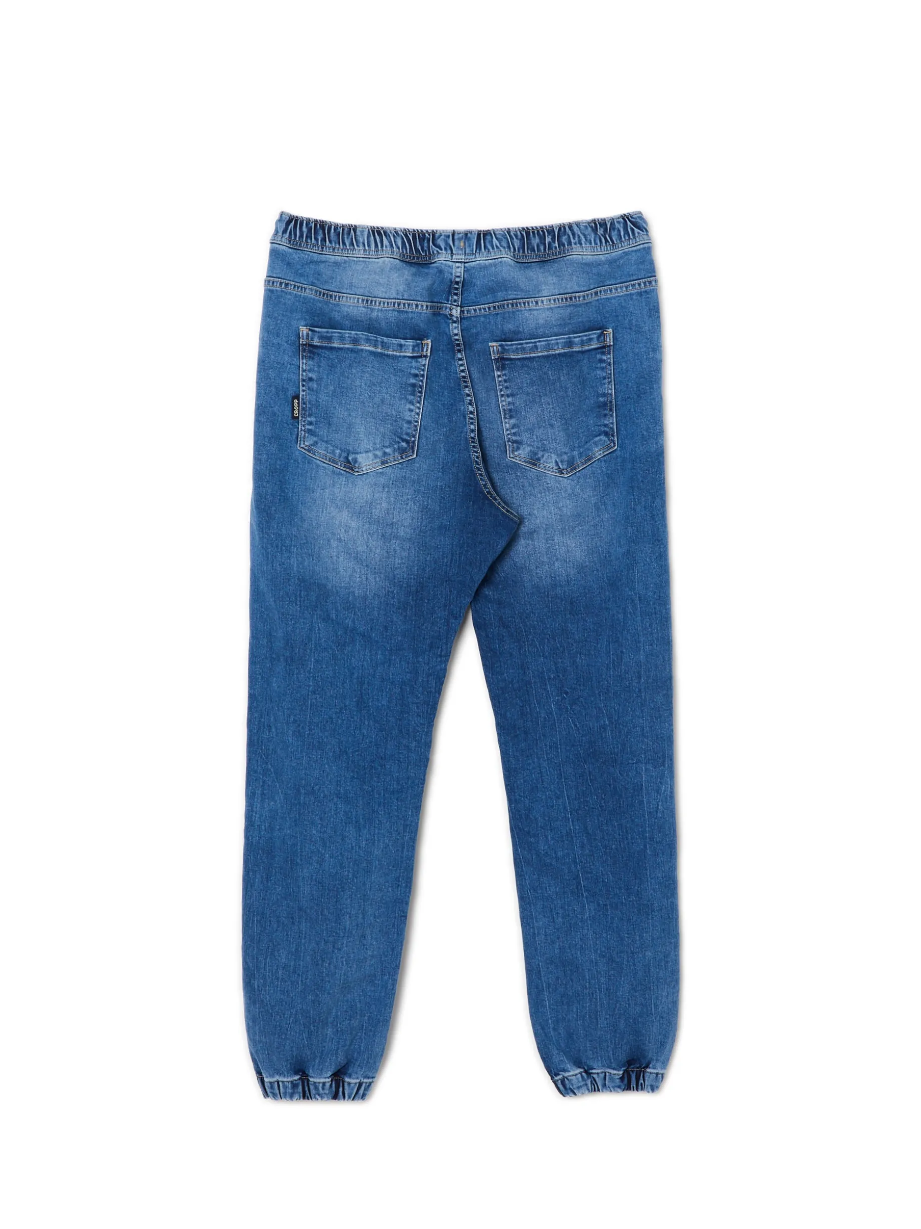 Ciemnoniebieskie jeansowe joggery
