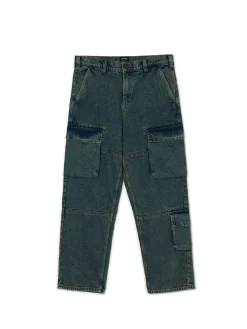 Ciemnoniebieskie jeansy wide leg