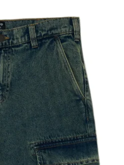 Ciemnoniebieskie jeansy wide leg
