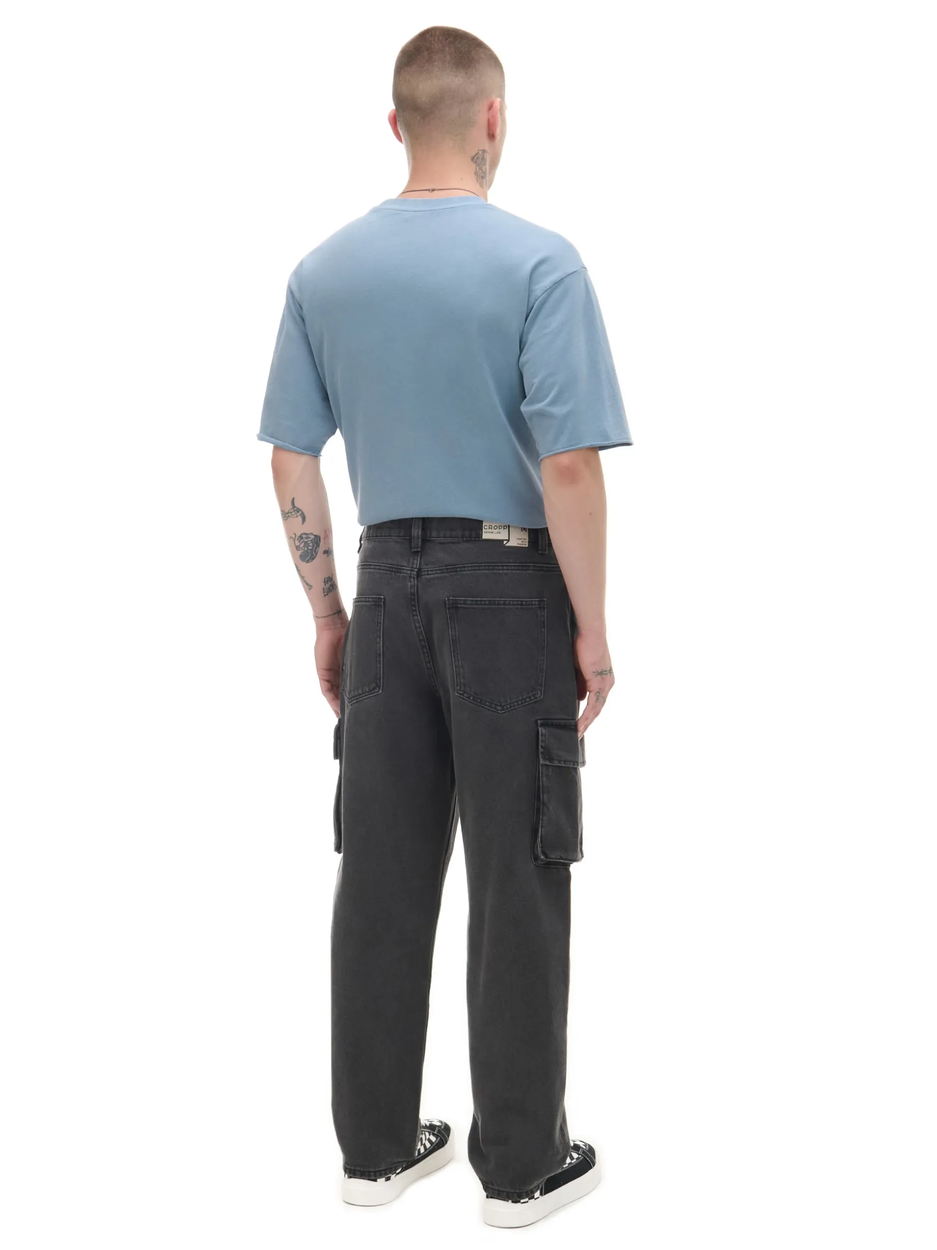 Ciemnoszare jeansy baggy