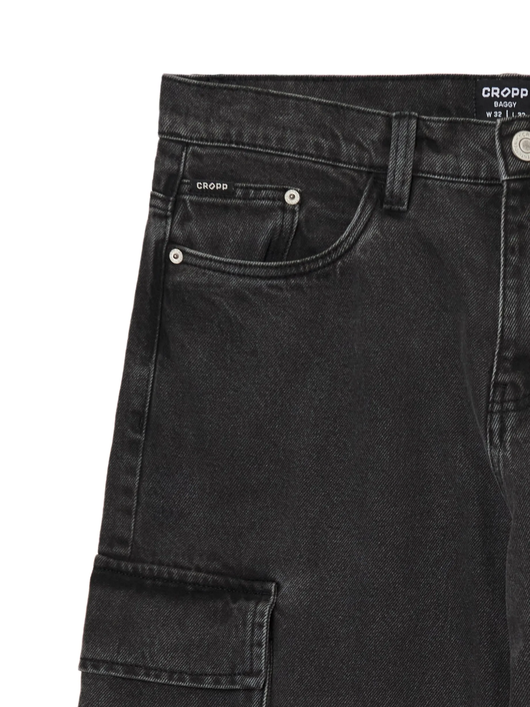 Ciemnoszare jeansy baggy
