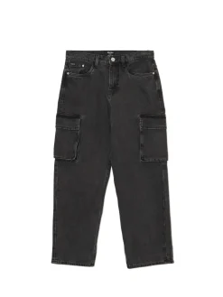 Ciemnoszare jeansy baggy