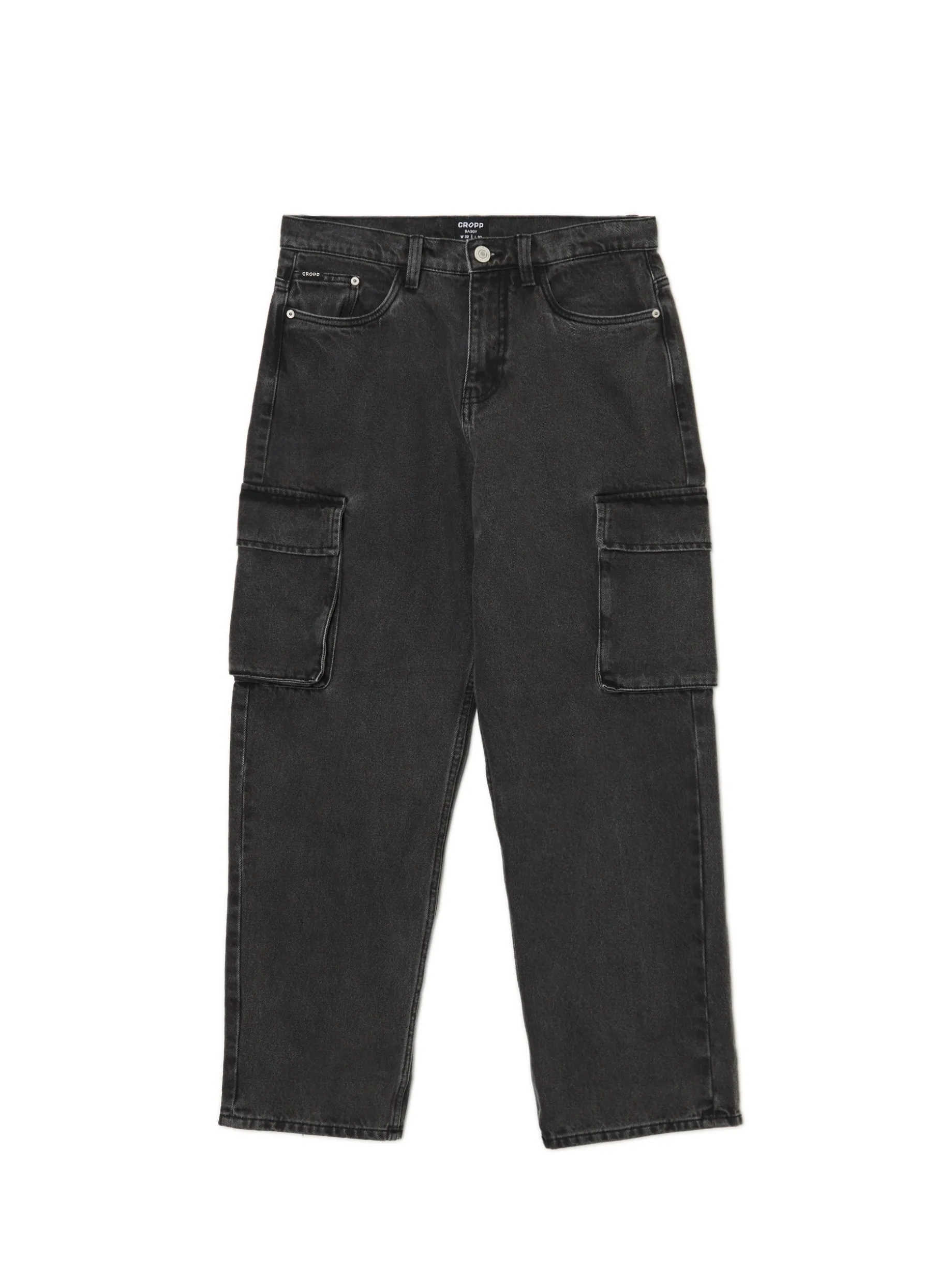 Ciemnoszare jeansy baggy