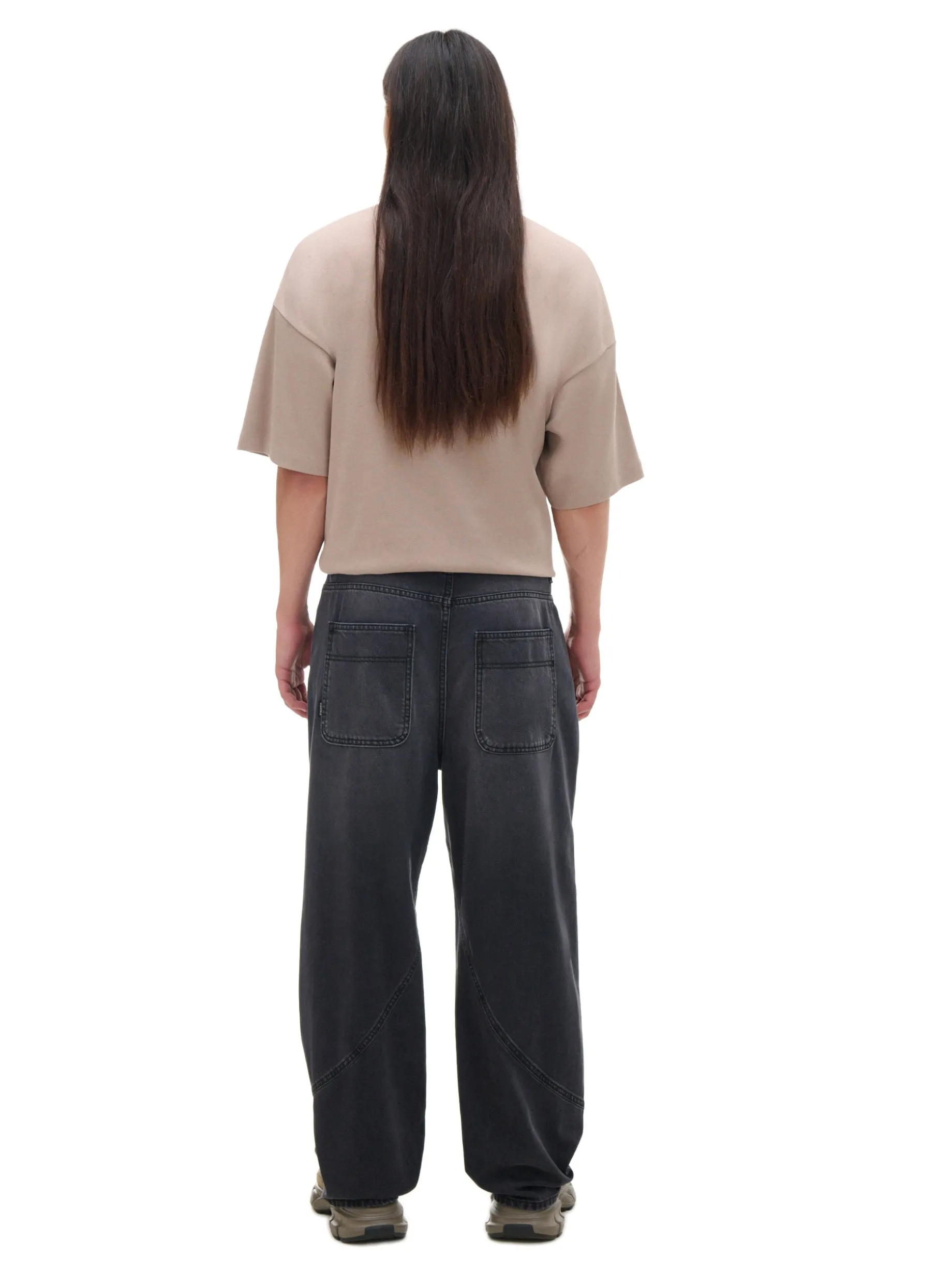 Ciemnoszare jeansy super baggy