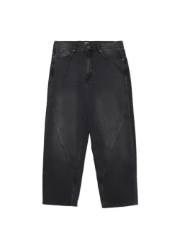 Ciemnoszare jeansy super baggy