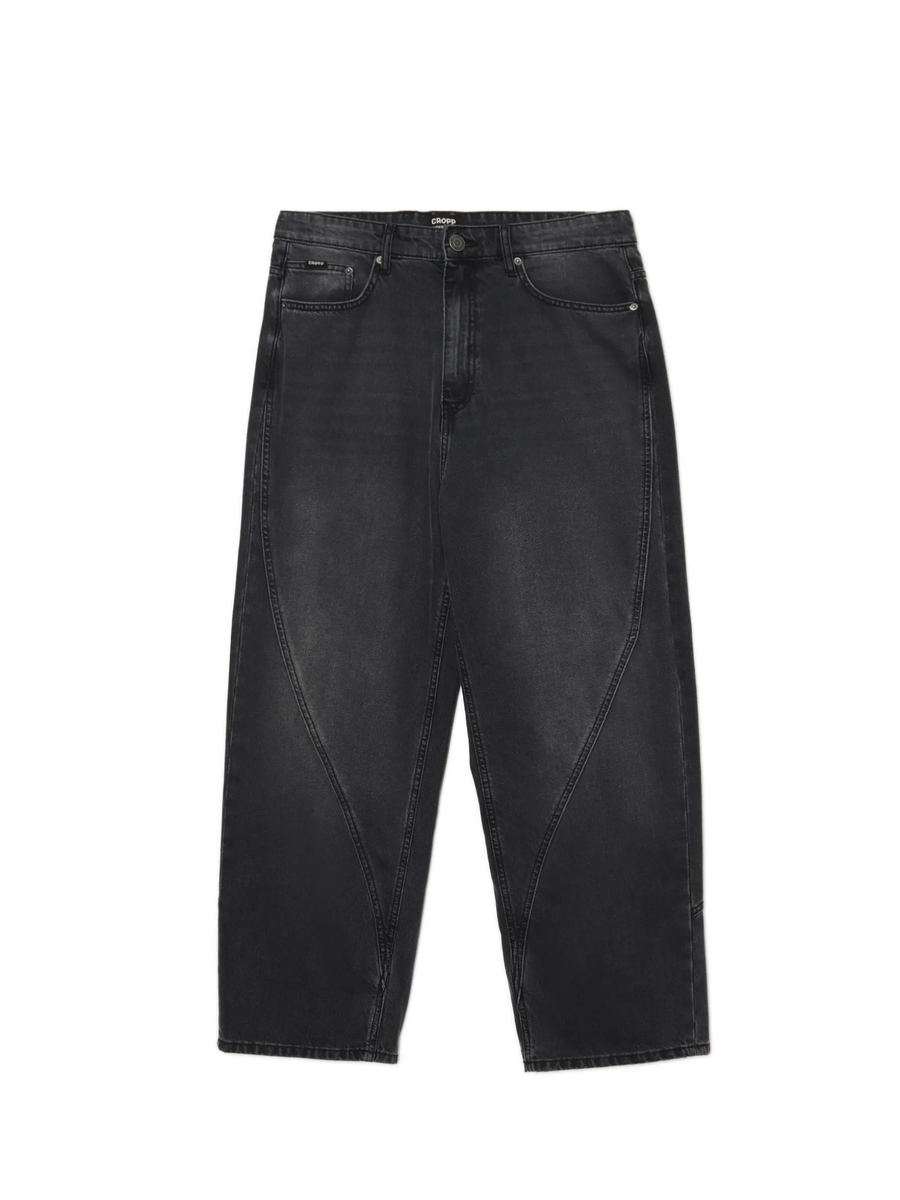 Ciemnoszare jeansy super baggy