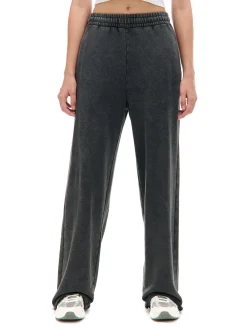 Ciemnoszare spodnie wide leg