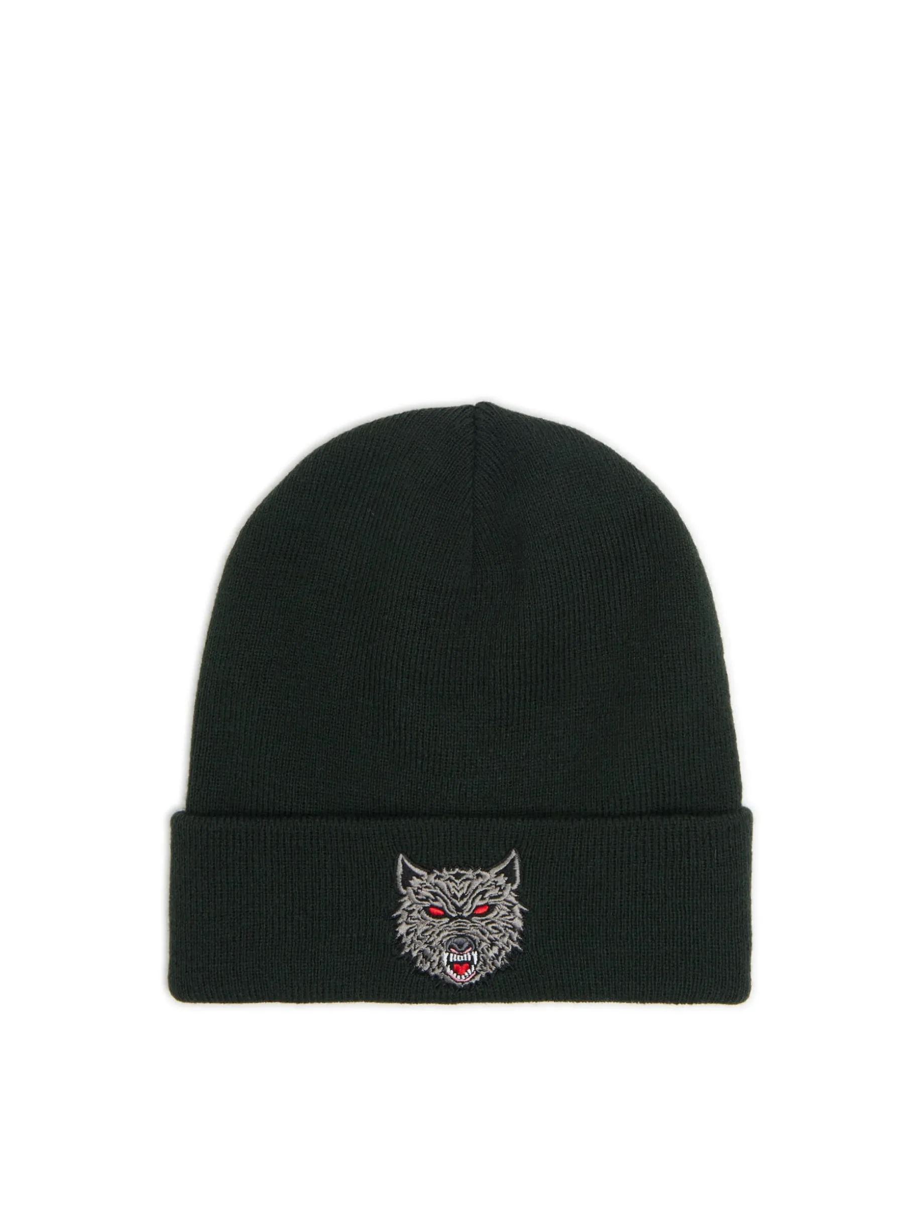 Czapka beanie z naszywką wilka