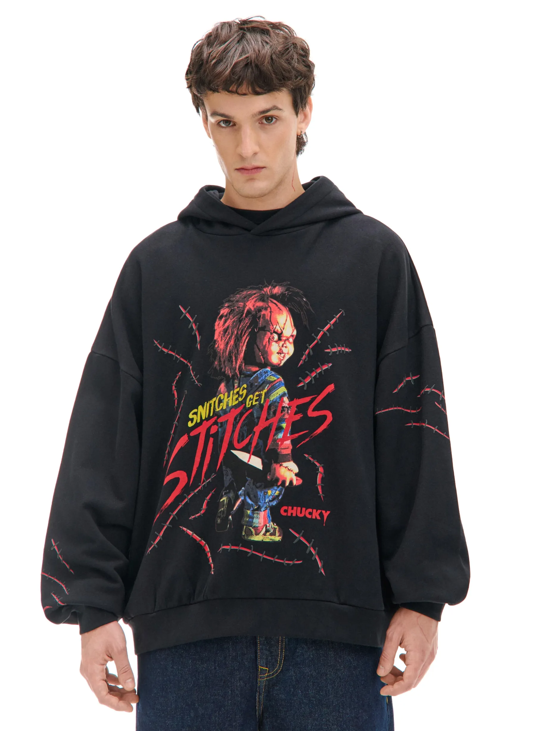 Czarna bluza hoddie z Laleczką Chucky