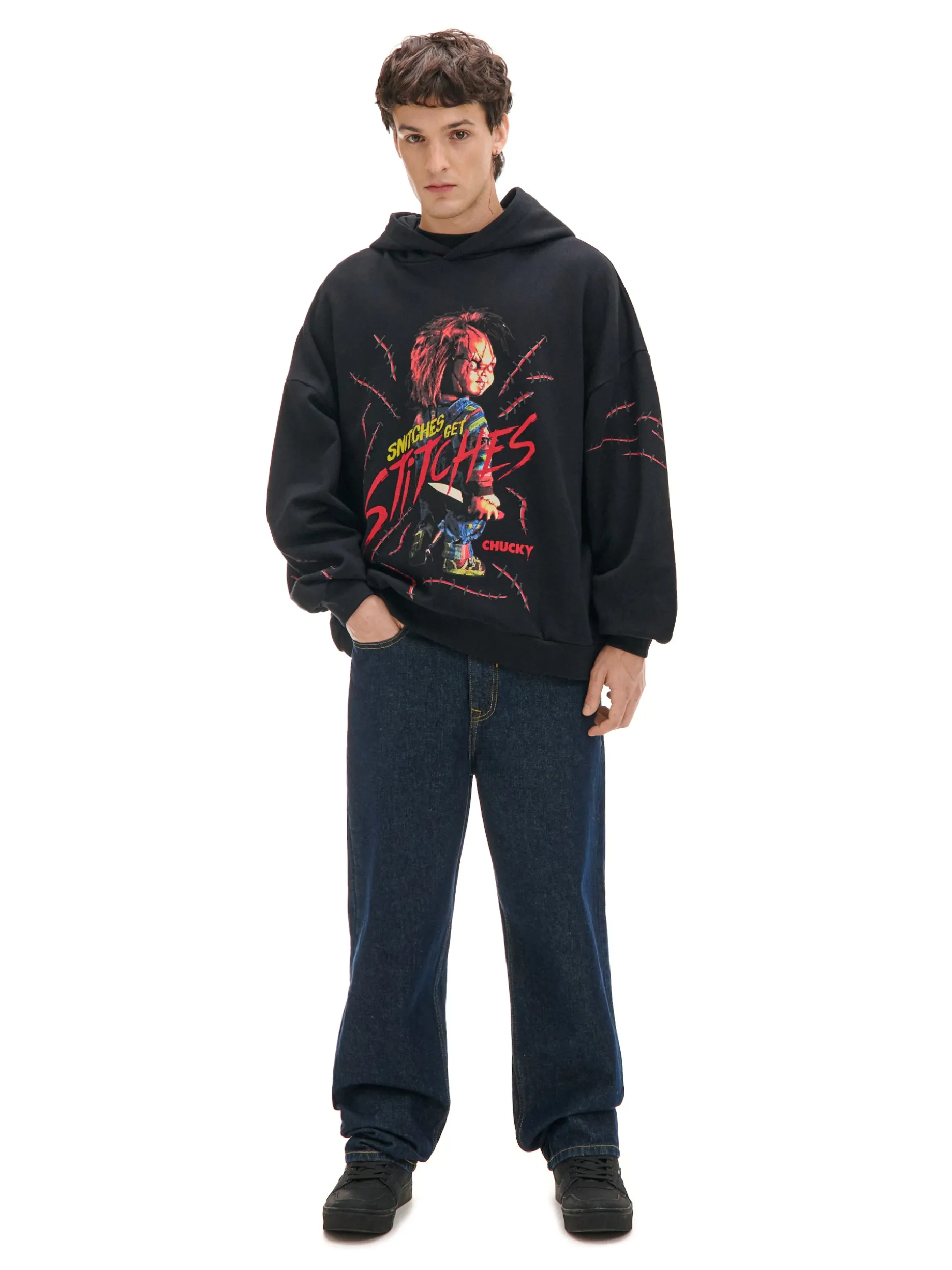 Czarna bluza hoddie z Laleczką Chucky