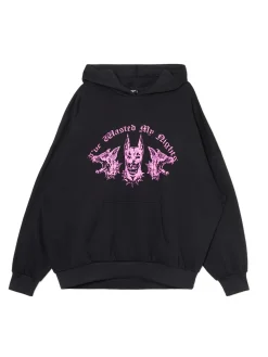 Czarna bluza hoodie z dobermanami UNISEX