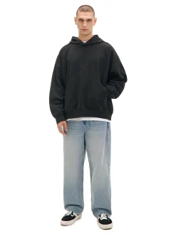 Czarna bluza oversize z kapturem