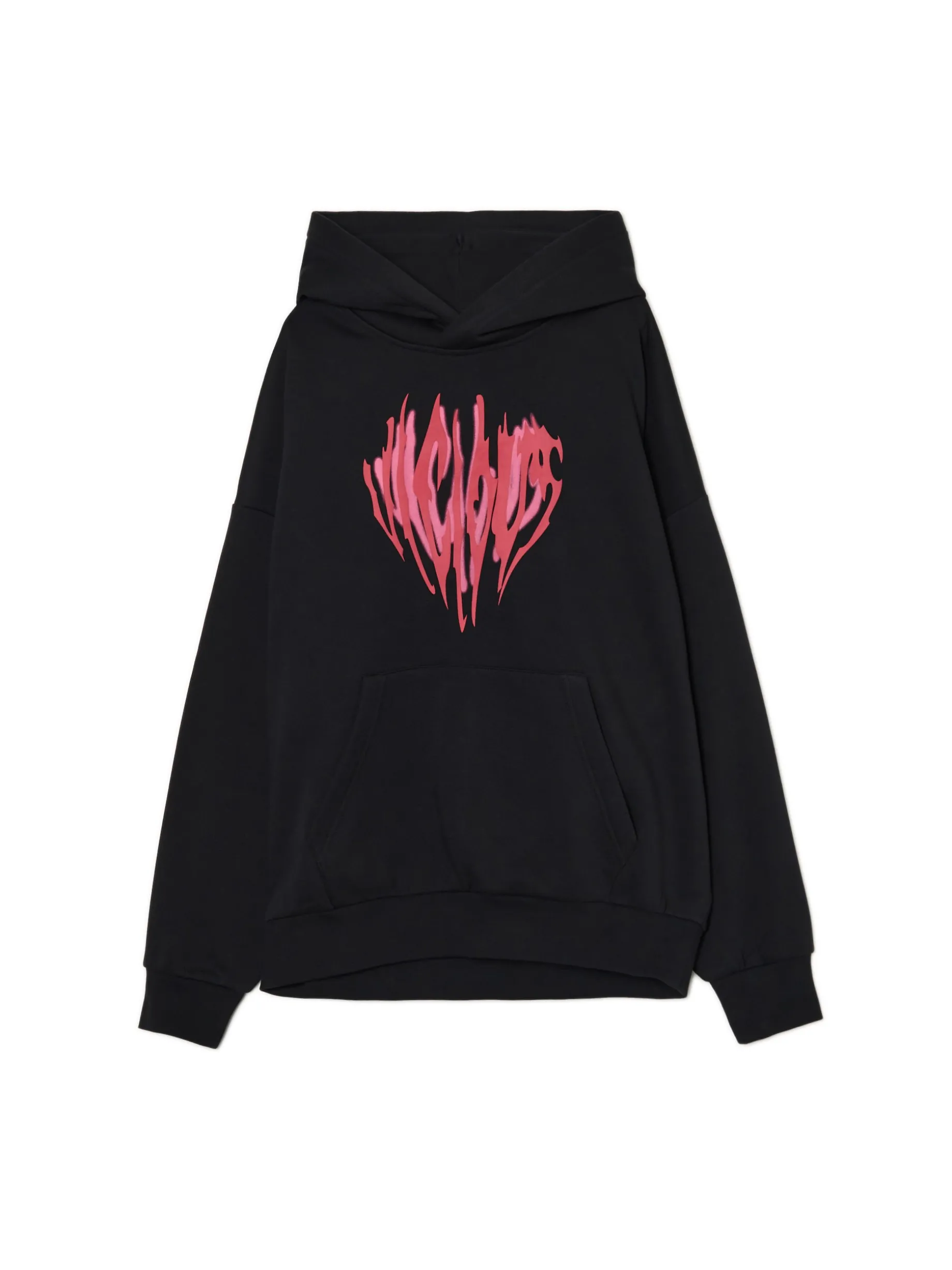 Czarna bluza z efektownym nadrukiem UNISEX