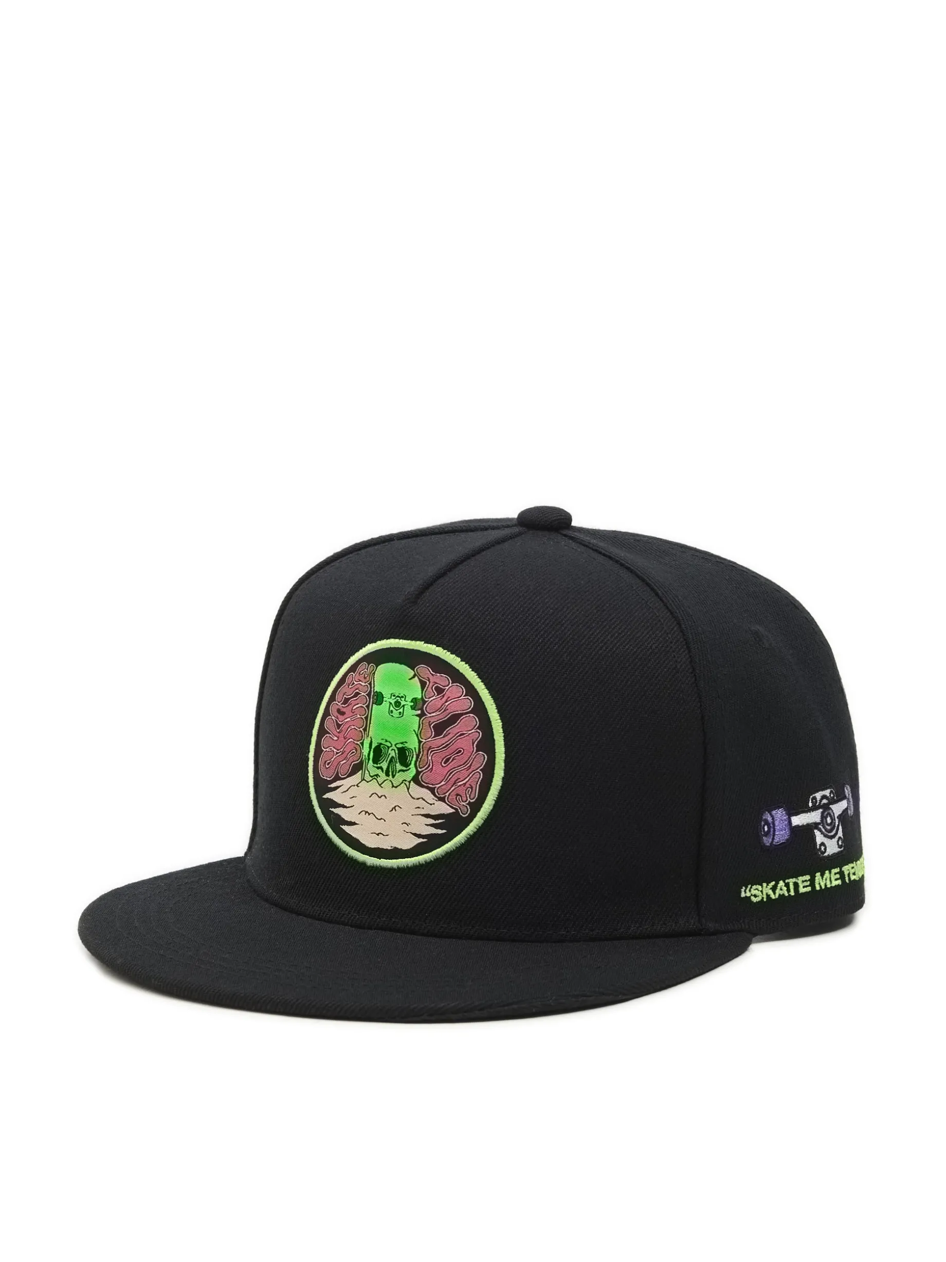 Czarna czapka snapback z haftem