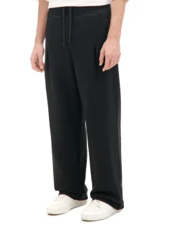 Czarne dresy wide leg