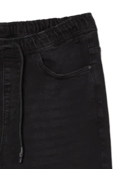 Czarne jeansowe joggery
