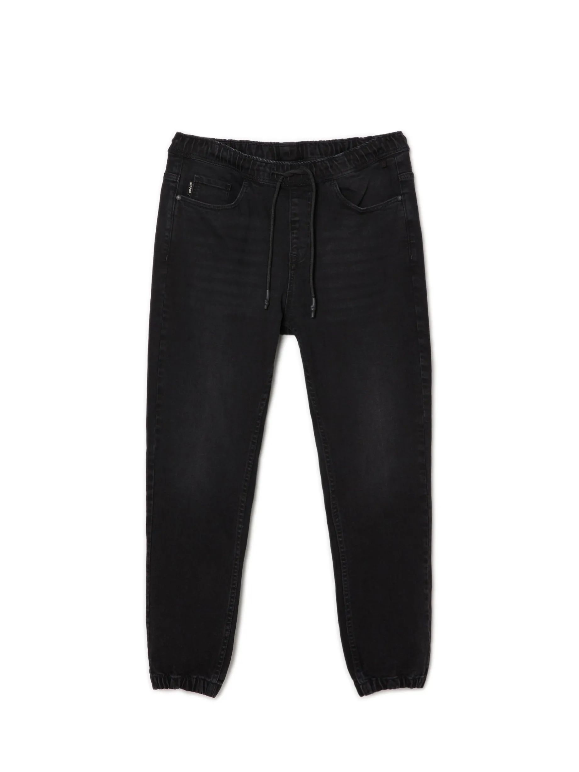Czarne jeansowe joggery