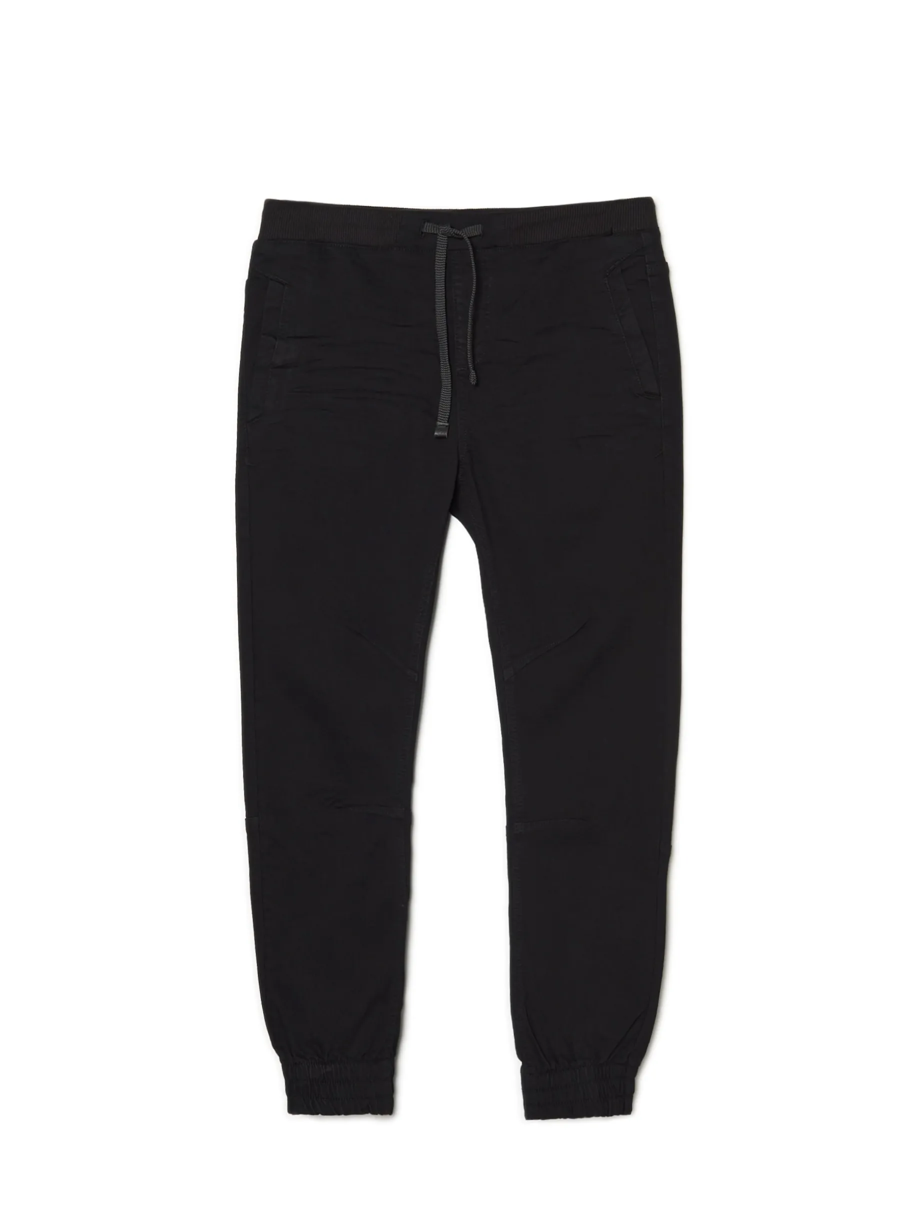 Czarne jeansowe joggery chino