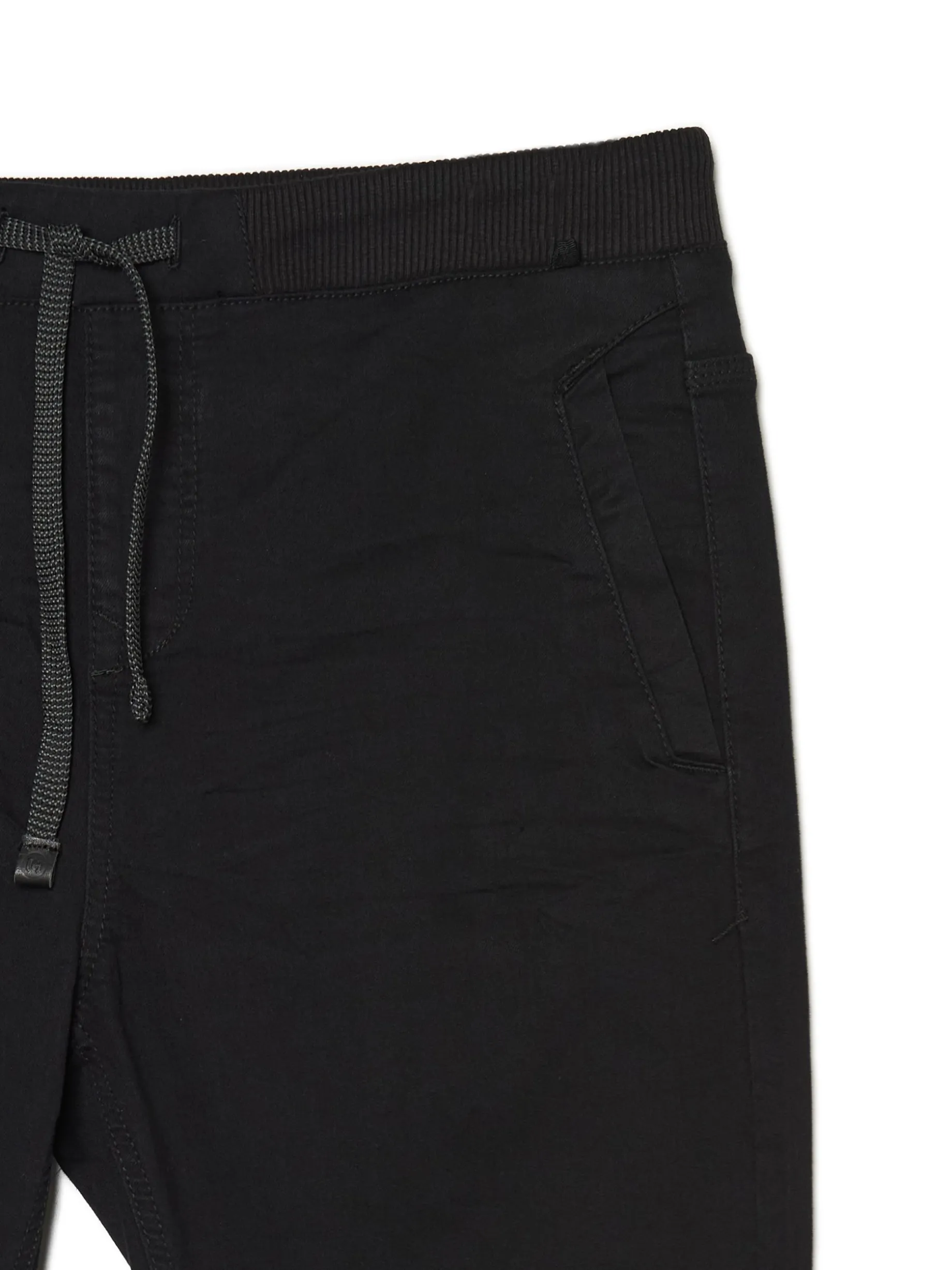 Czarne jeansowe joggery chino