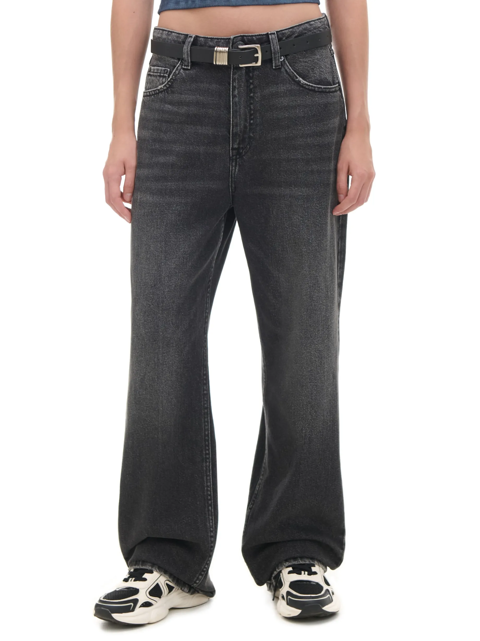Czarne jeansy baggy