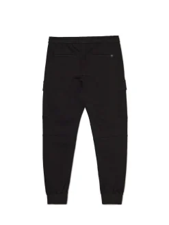 Czarne jeansy jogger z kieszeniami cargo