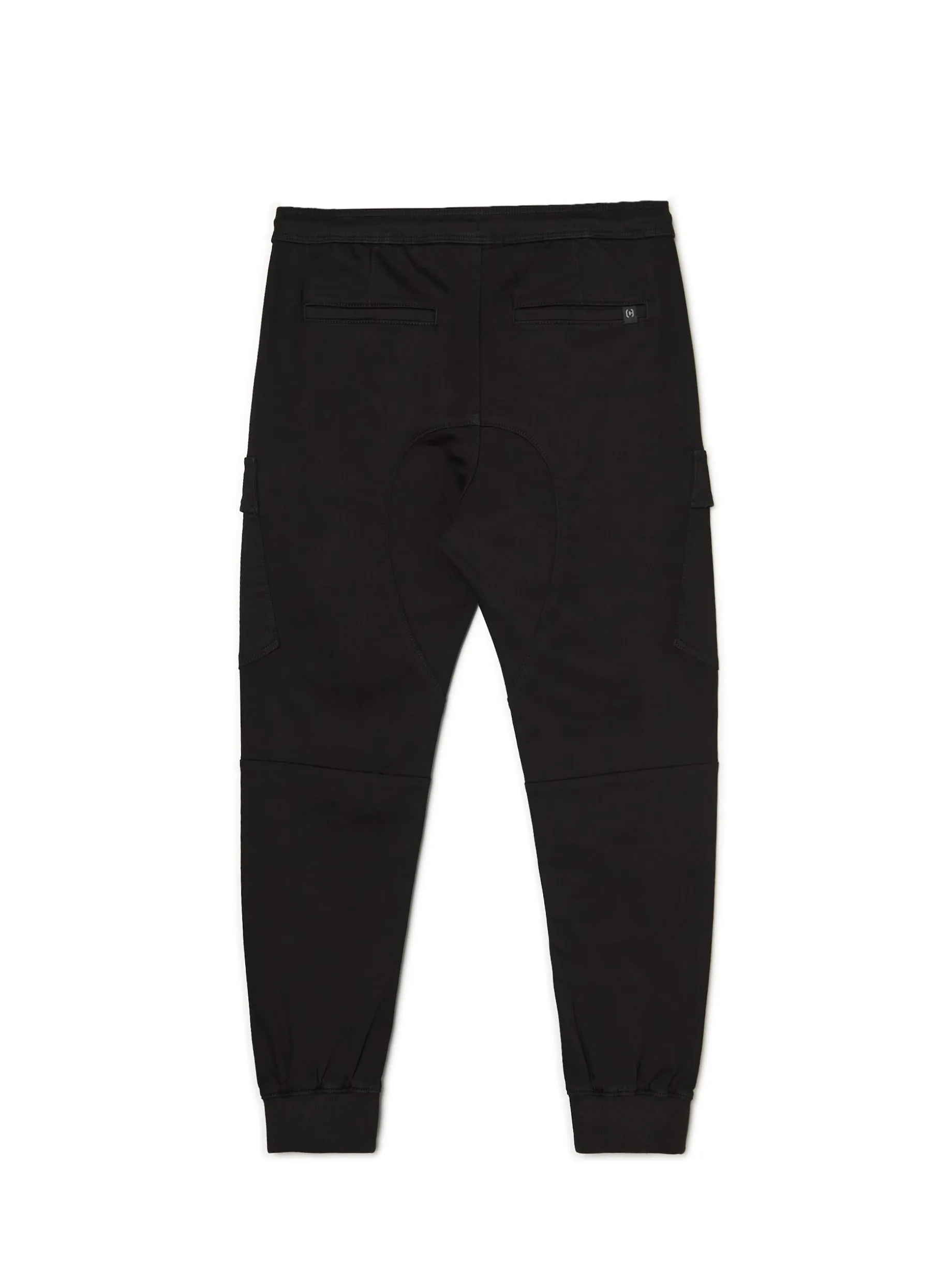 Czarne jeansy jogger z kieszeniami cargo
