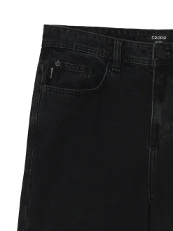 Czarne jeansy loose