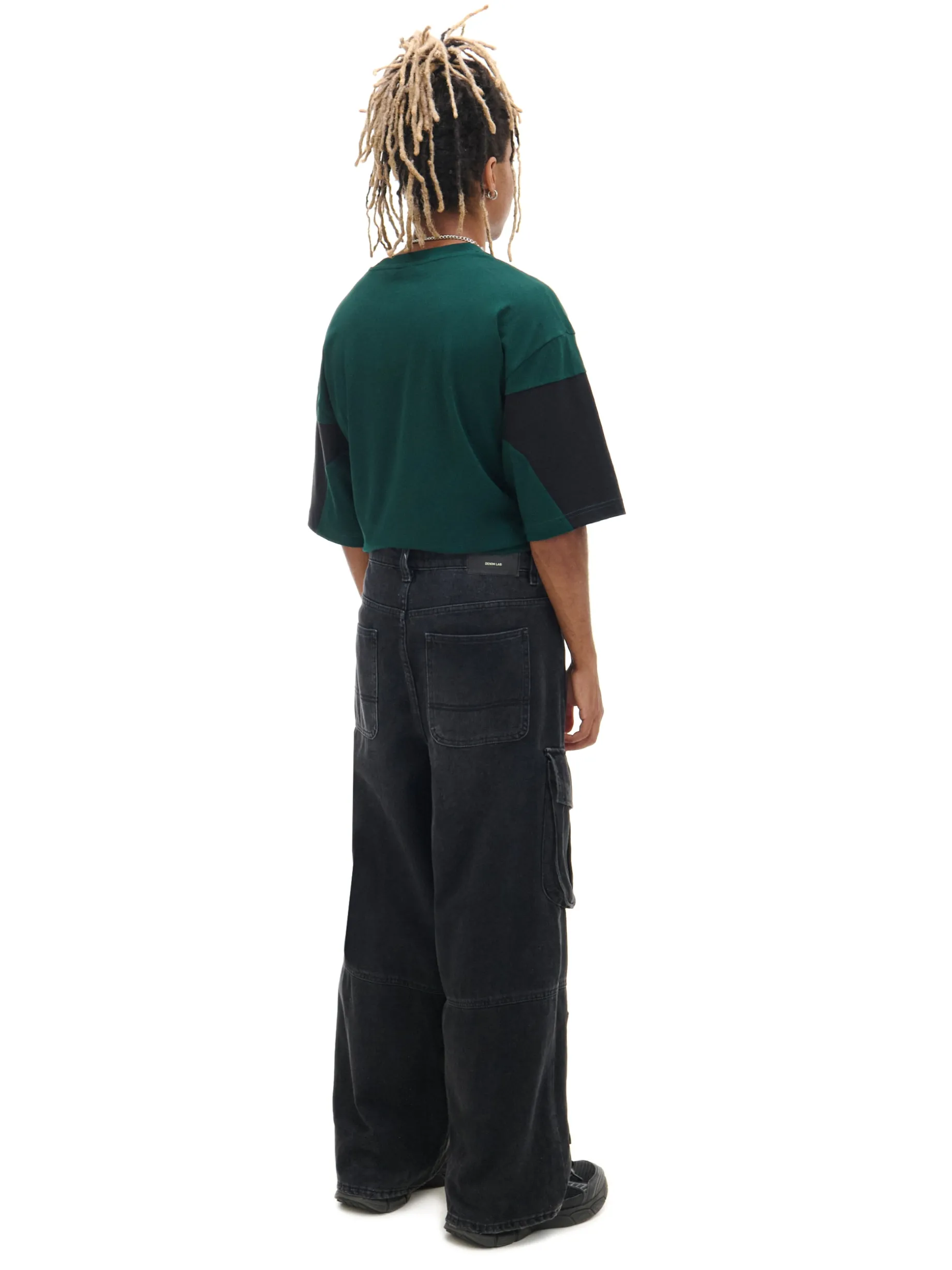 Czarne jeansy skater z kieszeniami