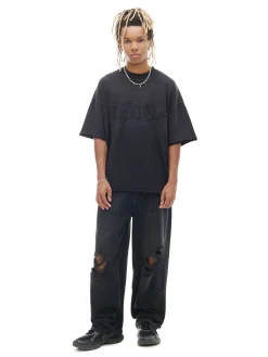 Czarne jeansy super baggy