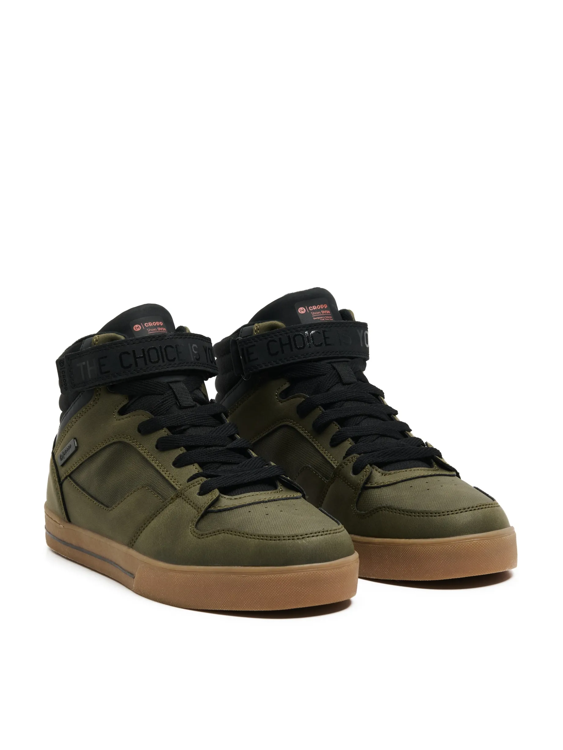 Czarno-zielone sneakersy