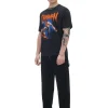 Czarny t-shirt z nadrukiem Chainsaw Man