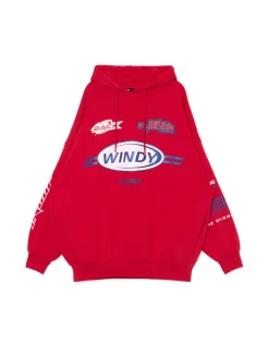 Czerwona bluza z motywem racingowym UNISEX