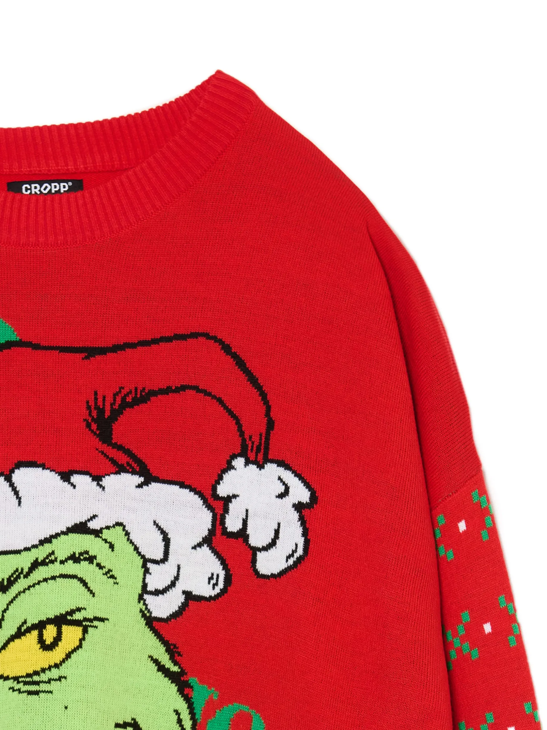 Czerwony sweter świąteczny Grinch