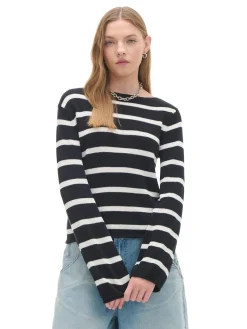 Dzianinowy sweter w paski
