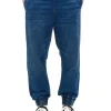 Granatowe jeansowe joggery regular