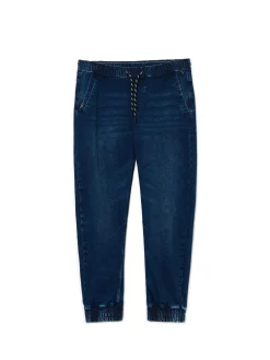 Granatowe jeansowe joggery regular