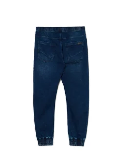Granatowe jeansowe joggery regular