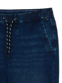 Granatowe jeansowe joggery regular