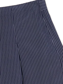 Granatowe spodnie tailoring w paski