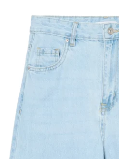 Jasne jeansy retro wide leg