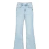 Jasne jeansy skinny flare
