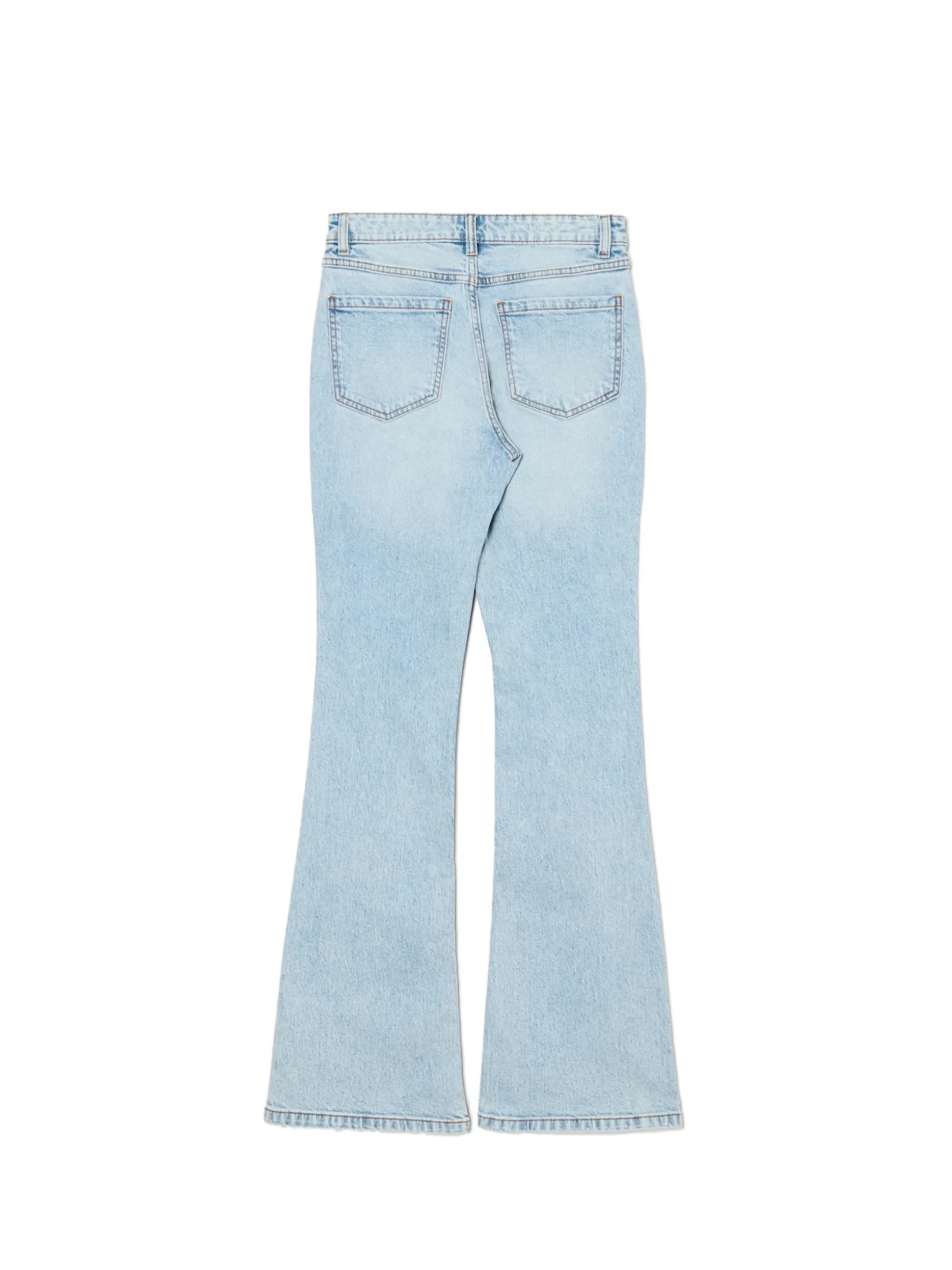 Jasne jeansy skinny flare
